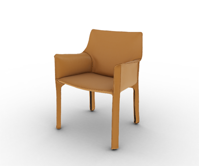 Luxury Cab 413 Armchair by Cassina in Saddle-Hide Leather Casa Design Group
