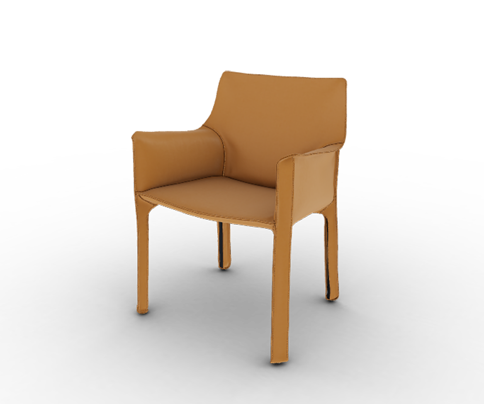 Luxury Cab 413 Armchair by Cassina in Saddle-Hide Leather Casa Design Group