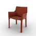 Luxury Cab 413 Armchair by Cassina in Saddle-Hide Leather Casa Design Group