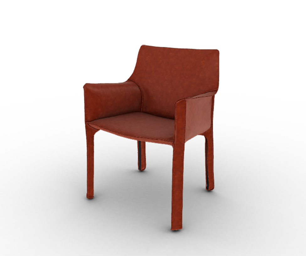 Luxury Cab 413 Armchair by Cassina in Saddle-Hide Leather Casa Design Group