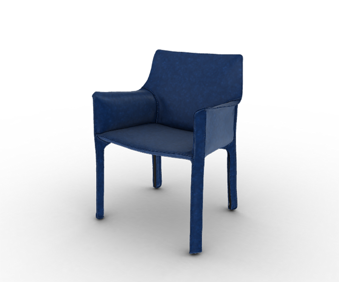 Luxury Cab 413 Armchair by Cassina in Saddle-Hide Leather Casa Design Group