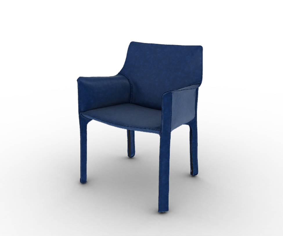 Luxury Cab 413 Armchair by Cassina in Saddle-Hide Leather Casa Design Group