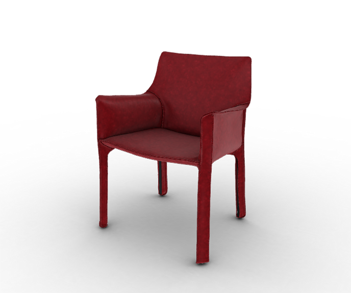 Luxury Cab 413 Armchair by Cassina in Saddle-Hide Leather Casa Design Group