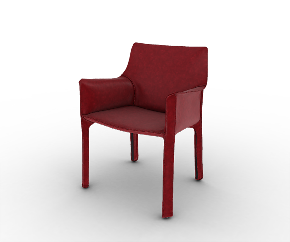 Luxury Cab 413 Armchair by Cassina in Saddle-Hide Leather Casa Design Group