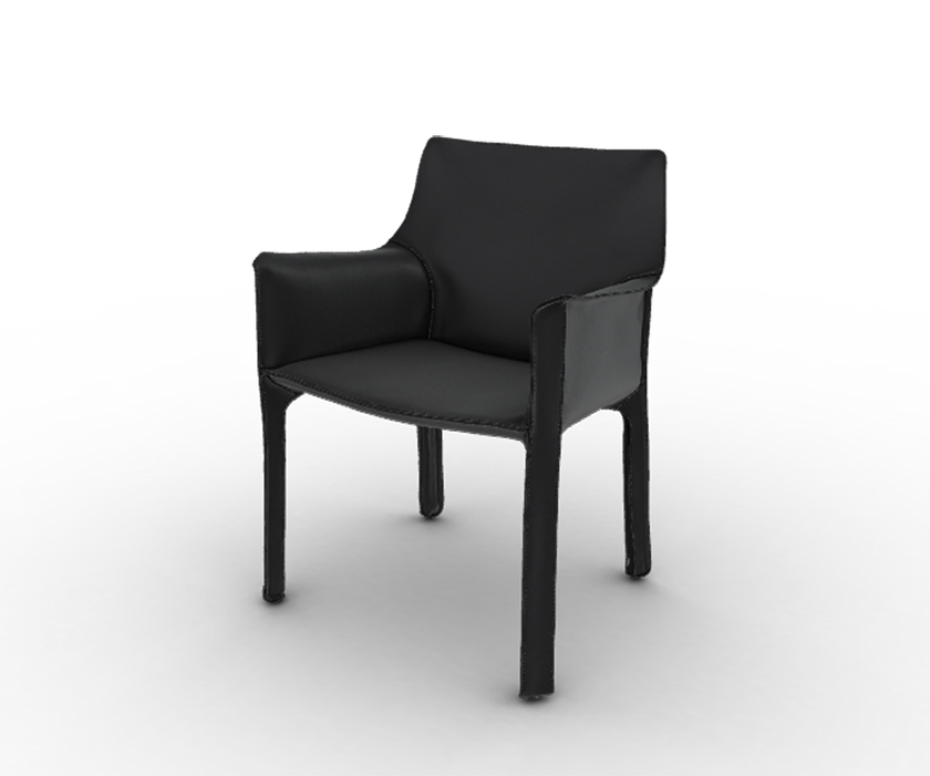 Luxury Cab 413 Armchair by Cassina in Saddle-Hide Leather Casa Design Group