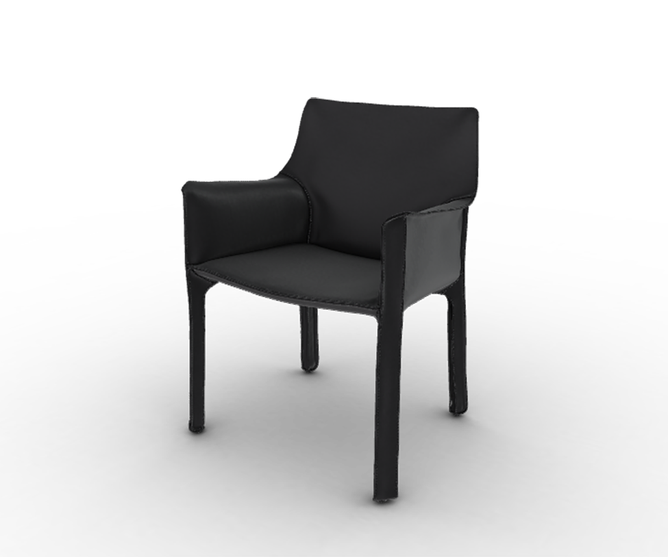 Luxury Cab 413 Armchair by Cassina in Saddle-Hide Leather Casa Design Group