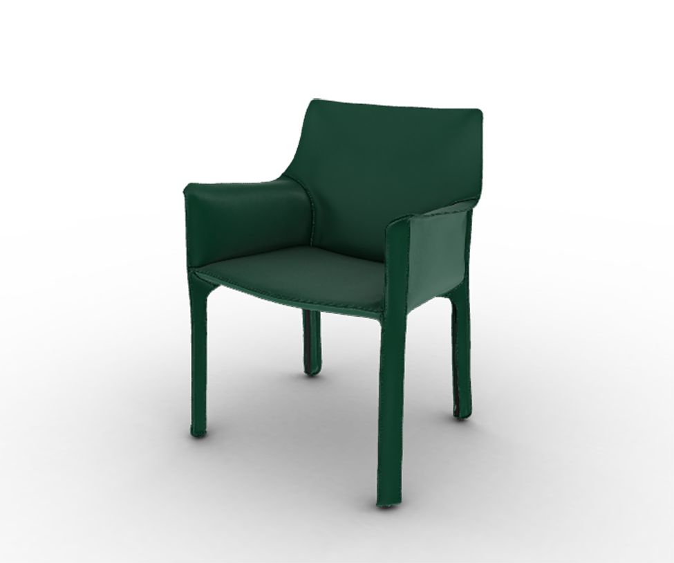 Luxury Cab 413 Armchair by Cassina in Saddle-Hide Leather Casa Design Group