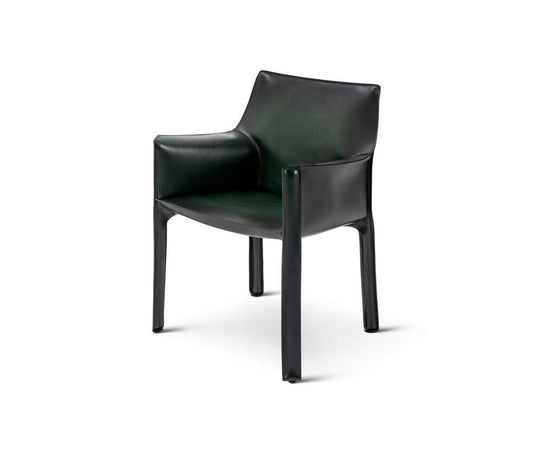 Luxury Cab 413 Armchair by Cassina in Saddle-Hide Leather Casa Design Group