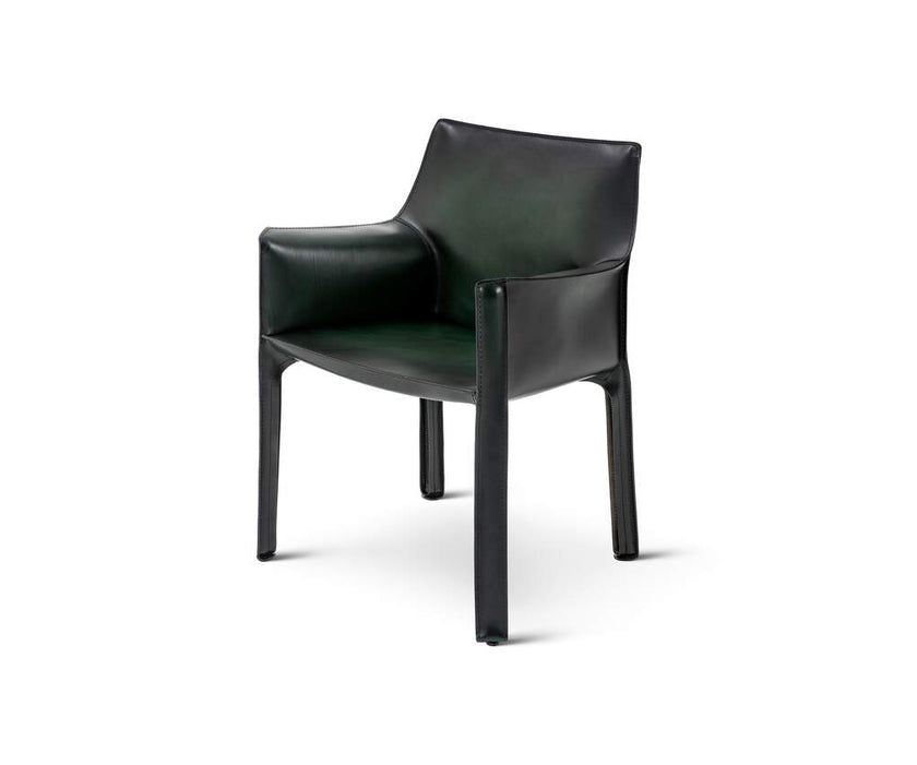 Luxury Cab 413 Armchair by Cassina in Saddle-Hide Leather Casa Design Group