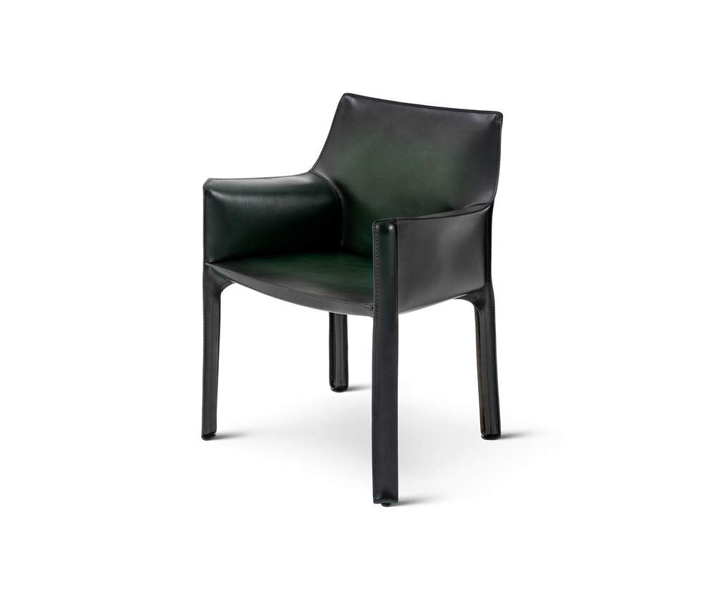 Luxury Cab 413 Armchair by Cassina in Saddle-Hide Leather Casa Design Group