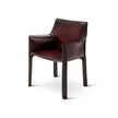 Luxury Cab 413 Armchair by Cassina in Saddle-Hide Leather Casa Design Group