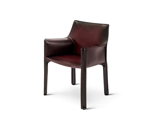 Luxury Cab 413 Armchair by Cassina in Saddle-Hide Leather Casa Design Group