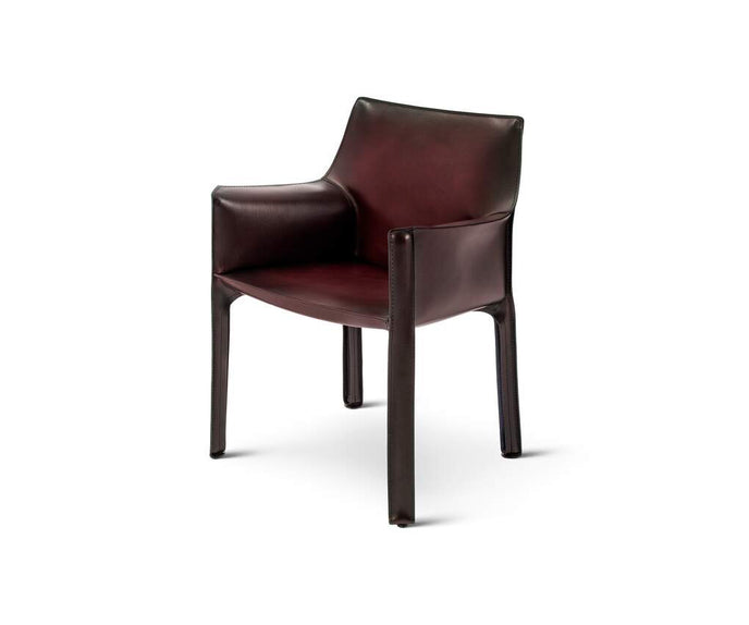 Luxury Cab 413 Armchair by Cassina in Saddle-Hide Leather Casa Design Group