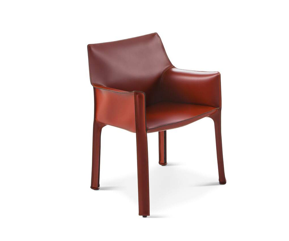 Luxury Cab 413 Armchair by Cassina in Saddle-Hide Leather Casa Design Group