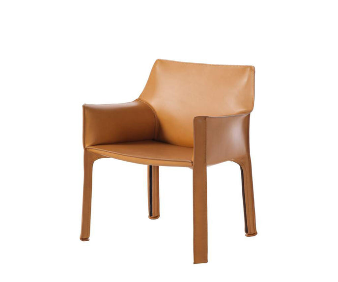 Luxury Cab 413 Armchair by Cassina in Saddle-Hide Leather Casa Design Group