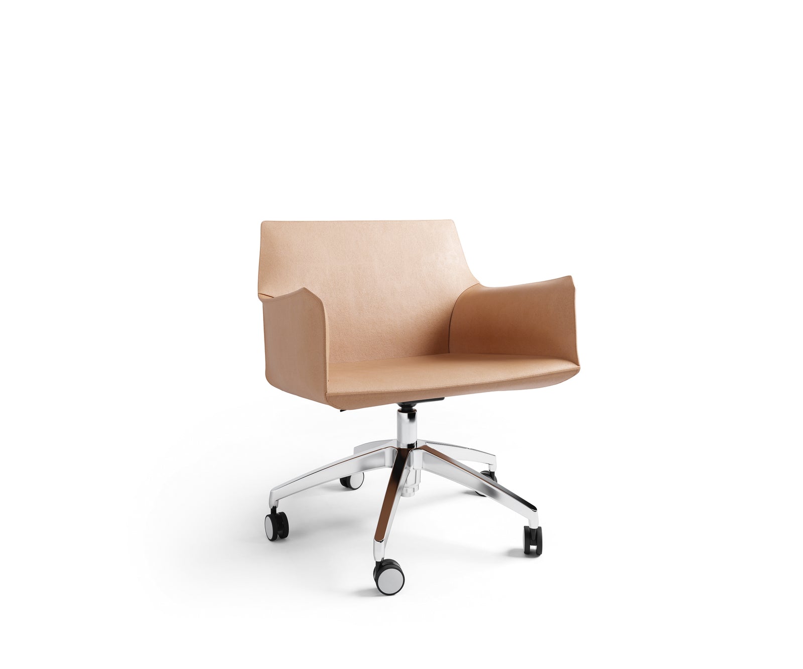 Iconic Cassina Cab Office Pro President Chair in Saddle-Hide by Mario Bellini Casa Design Group