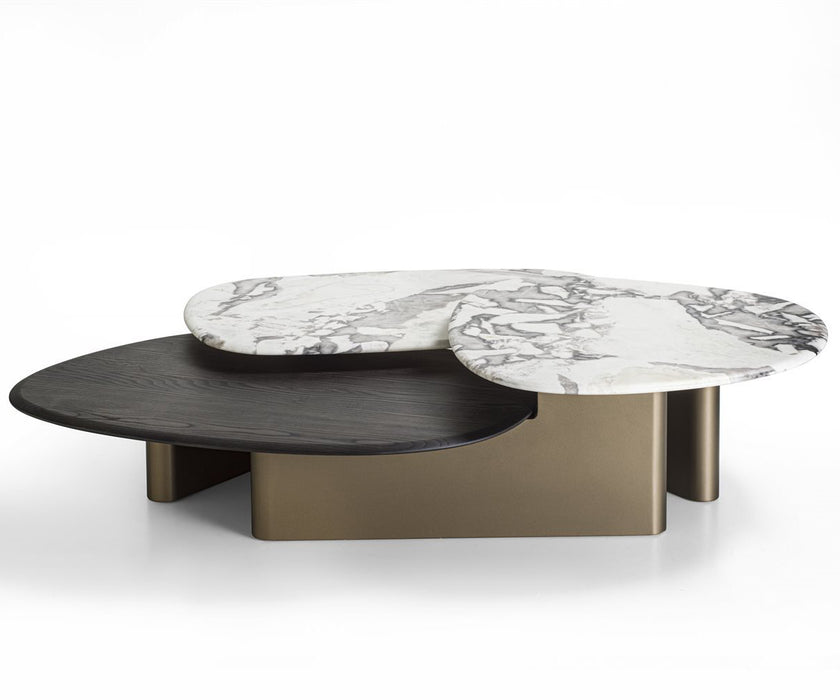 High End Callisto Mix Wood Coffee Table by Porada Casa Design Group