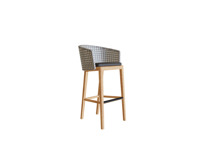 Teak Outdoor Calypso Barstool by Royal Botania | Casa Design Group