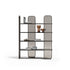 Giselle Plus Bookcase by Capital with Rounded Metal Frame and Bronzed Fluted Glass | Casa Design Group