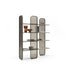 Giselle Plus Bookcase by Capital with Rounded Metal Frame and Bronzed Fluted Glass | Casa Design Group