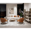 Giselle Plus Bookcase by Capital with Rounded Metal Frame and Bronzed Fluted Glass | Casa Design Group
