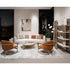 Giselle Plus Bookcase by Capital with Rounded Metal Frame and Bronzed Fluted Glass | Casa Design Group