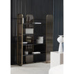 Giselle Plus Bookcase by Capital with Rounded Metal Frame and Bronzed Fluted Glass | Casa Design Group