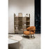 Giselle Plus Bookcase by Capital with Rounded Metal Frame and Bronzed Fluted Glass | Casa Design Group