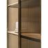 Giselle Plus Bookcase by Capital with Rounded Metal Frame and Bronzed Fluted Glass | Casa Design Group