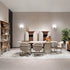 Sipario Bookcase by Capital with Marble Base and Leather Panels | Casa Design Group