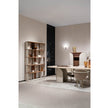Sipario Bookcase by Capital with Marble Base and Leather Panels | Casa Design Group
