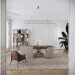 Sipario Bookcase by Capital with Marble Base and Leather Panels | Casa Design Group