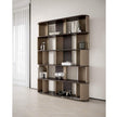 Sipario Bookcase by Capital with Marble Base and Leather Panels | Casa Design Group
