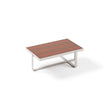 Modern Capri Outdoor Coffee Table with Glass Top Casa Design Group