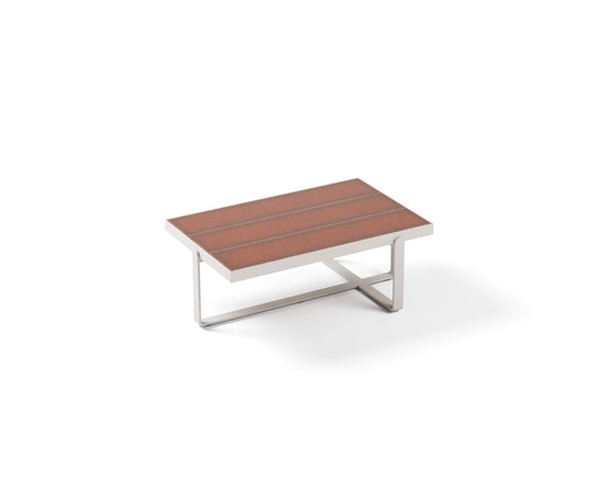 Modern Capri Outdoor Coffee Table with Glass Top Casa Design Group