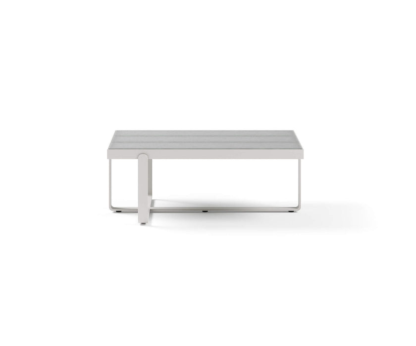 Modern Capri Outdoor Coffee Table with Glass Top Casa Design Group