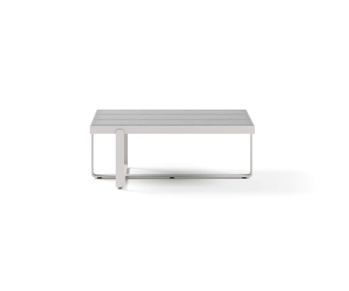 Modern Capri Outdoor Coffee Table with Glass Top Casa Design Group