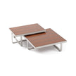 Modern Capri Outdoor Coffee Table with Glass Top Casa Design Group