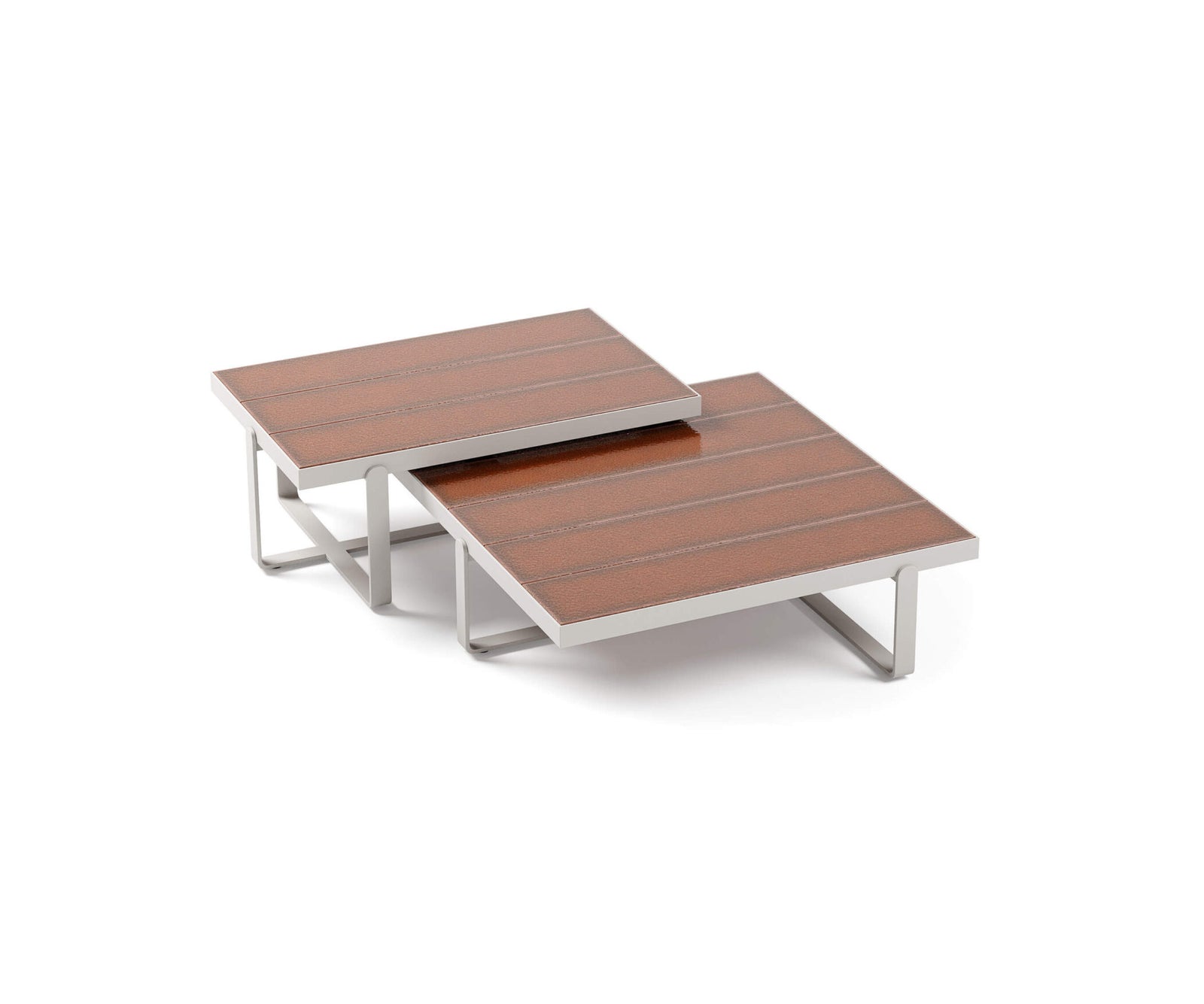 Modern Capri Outdoor Coffee Table with Glass Top Casa Design Group