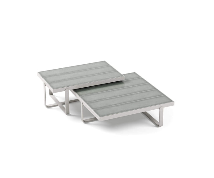 Modern Capri Outdoor Coffee Table with Glass Top Casa Design Group