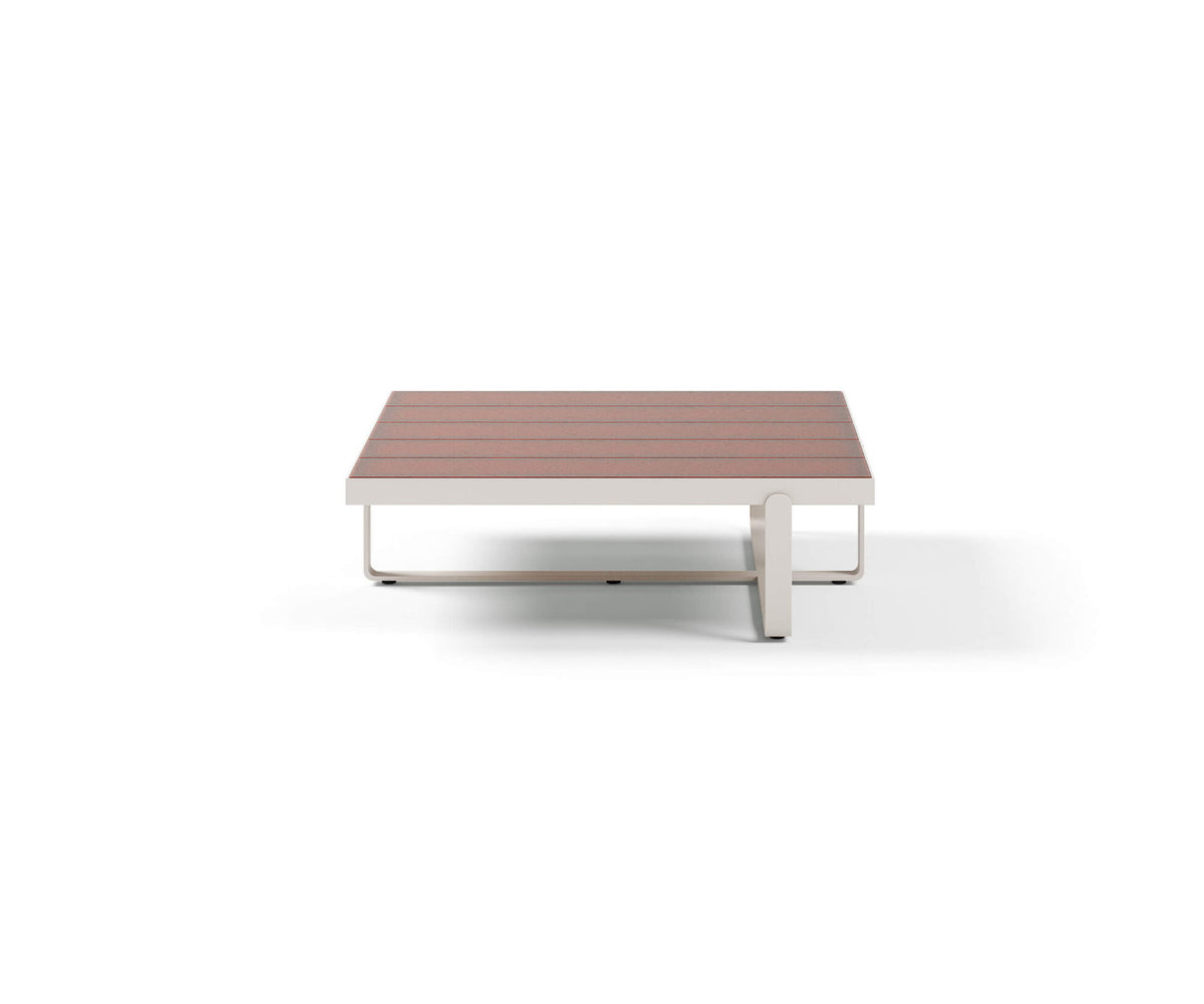 Modern Capri Outdoor Coffee Table with Glass Top Casa Design Group