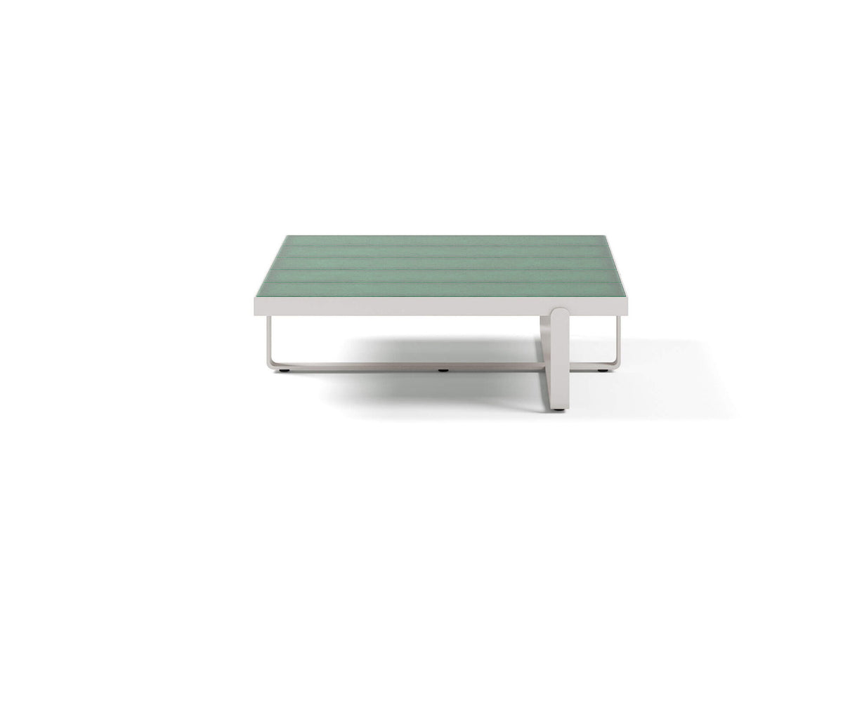 Modern Capri Outdoor Coffee Table with Glass Top Casa Design Group
