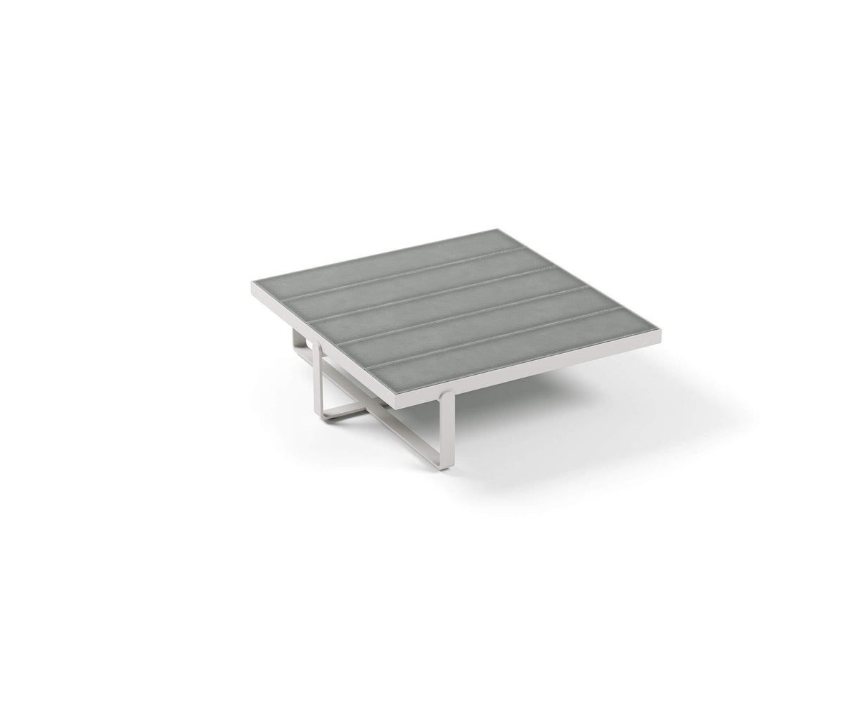 Modern Capri Outdoor Coffee Table with Glass Top Casa Design Group
