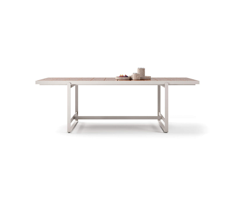 Modern Capri Outdoor Dining Table in Lava Stone Casa Design Group
