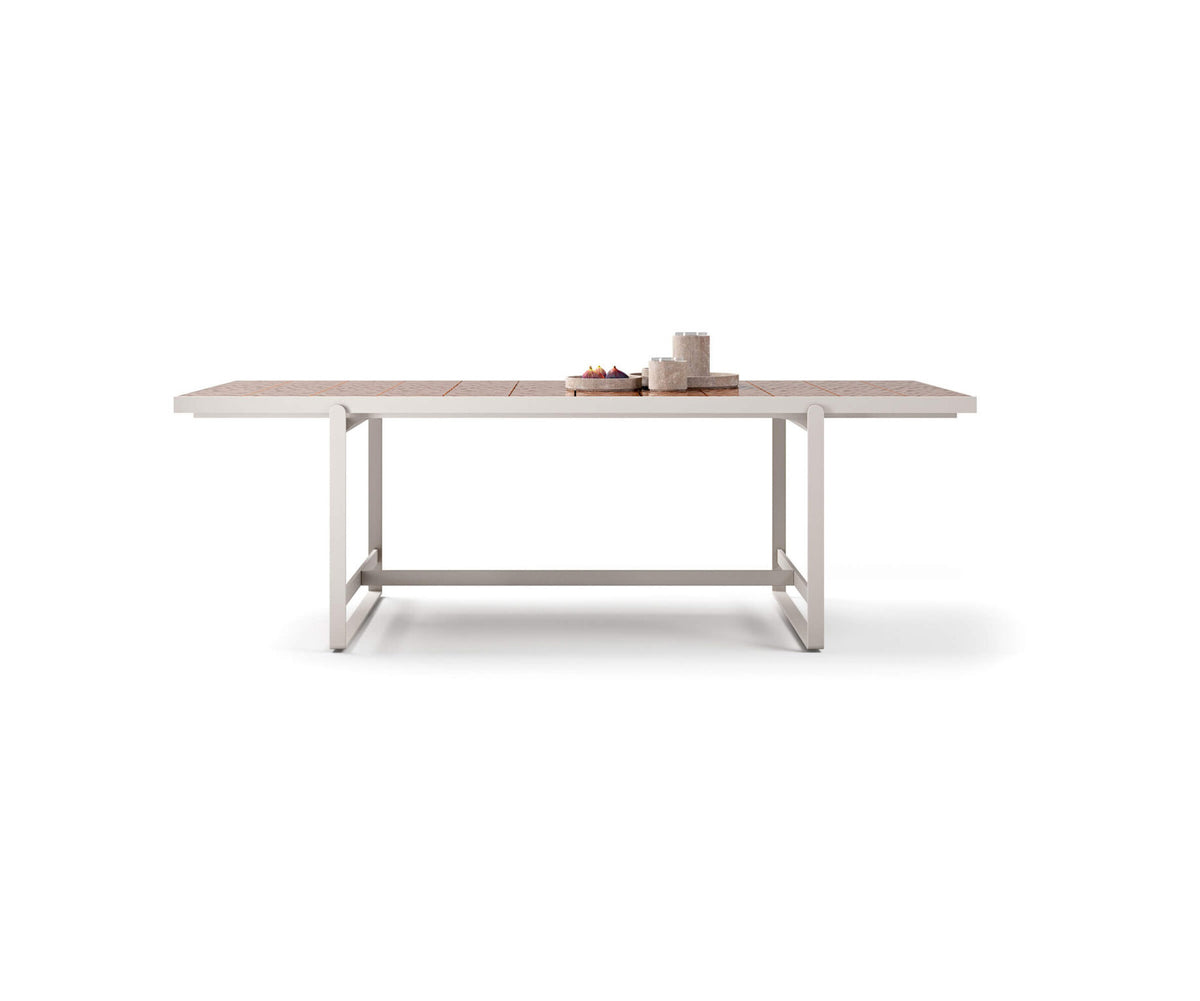 Modern Capri Outdoor Dining Table in Lava Stone Casa Design Group