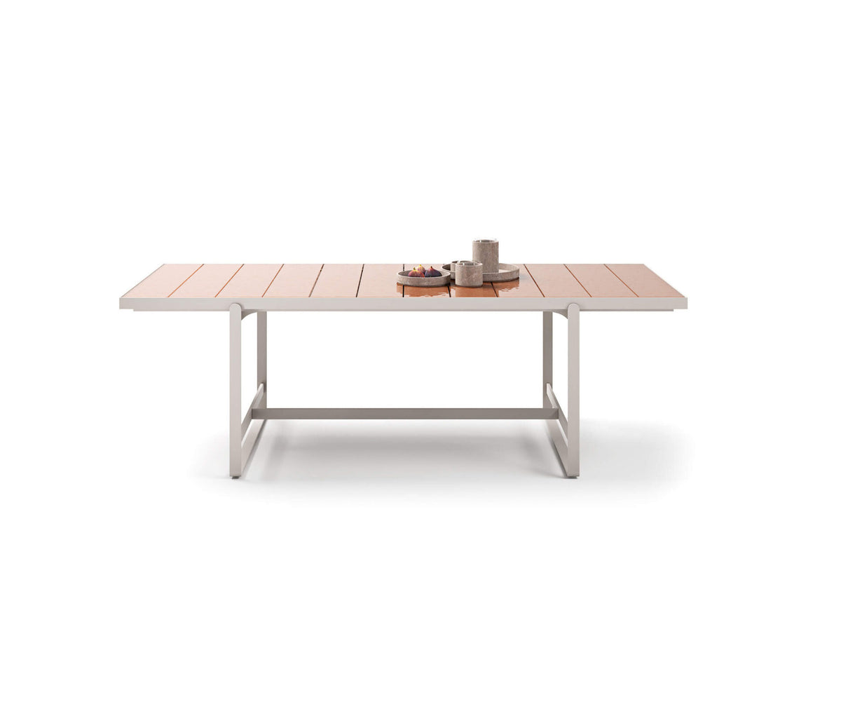 Modern Capri Outdoor Dining Table in Lava Stone Casa Design Group