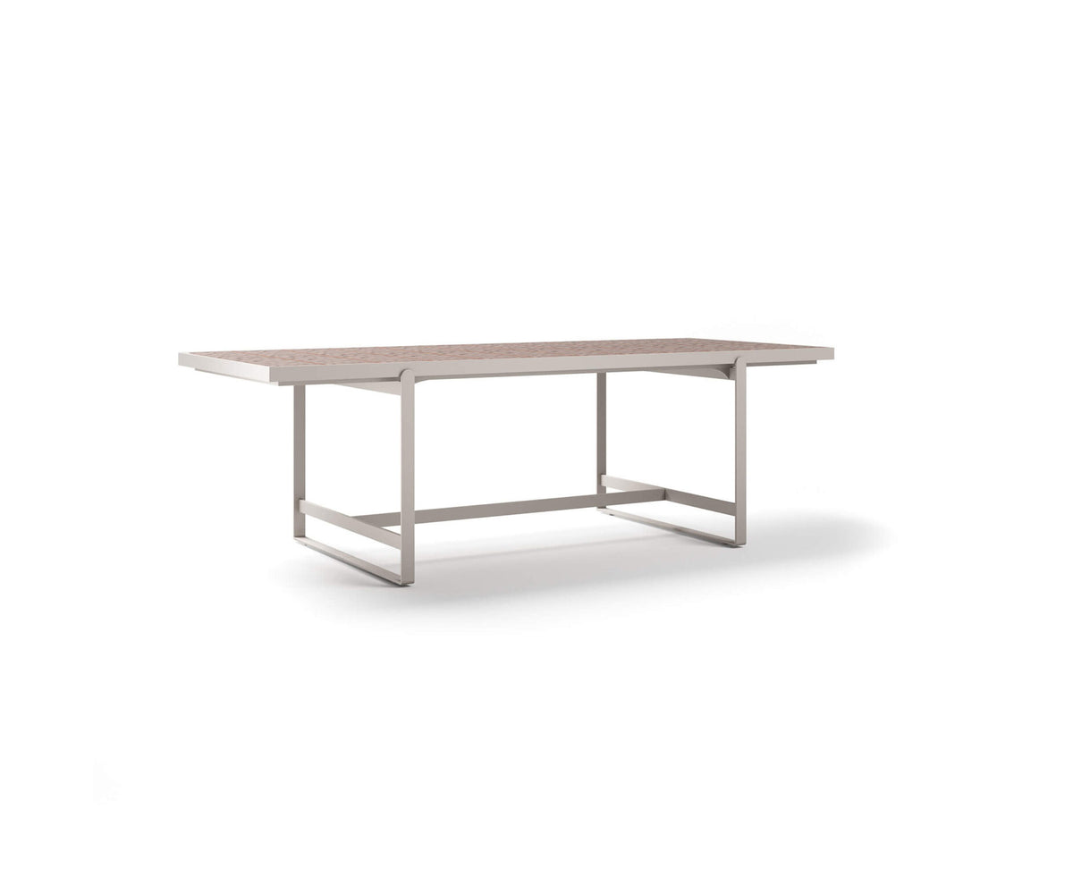 Modern Capri Outdoor Dining Table in Lava Stone Casa Design Group