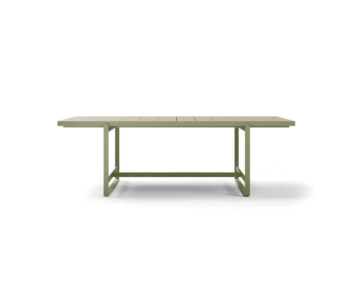 Modern Capri Outdoor Dining Table in Lava Stone Casa Design Group