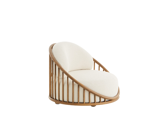 Cask Lounge Chair by Expormim in natural rattan with outdoor upholstery - Casa Design Group