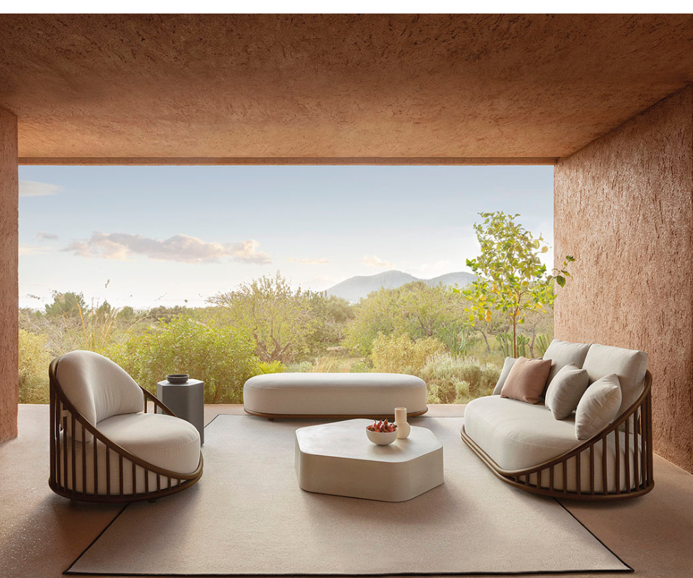 Cask Outdoor Lounge Chair by Expormim with aluminium frame and outdoor upholstered seating – Casa Design Group
